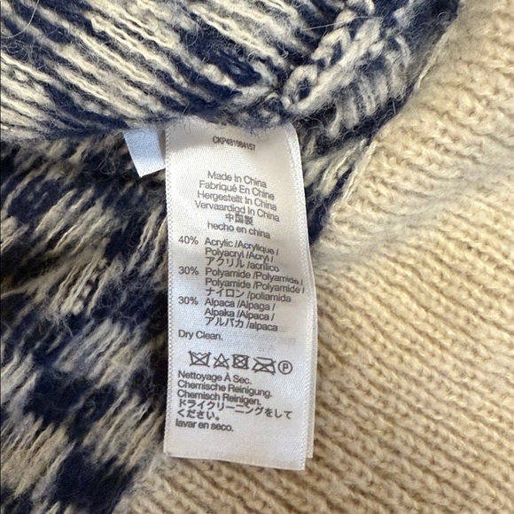 Madewell Navy and Cream Checkered Sweater - Picture 9 of 9
